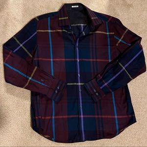Mens Plaid button up shirt